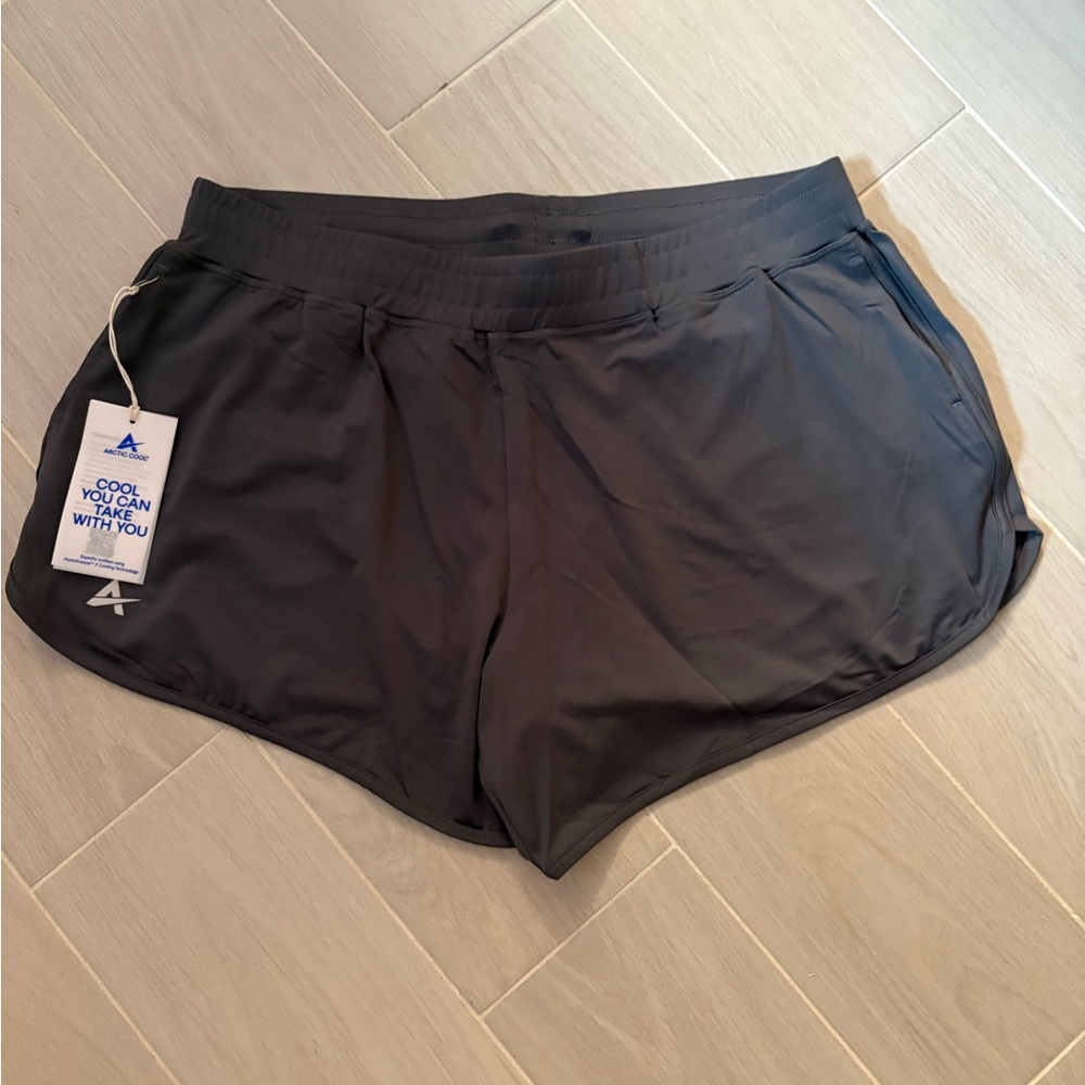 NWT Women's Storm Grey Cooling Athletic Shorts